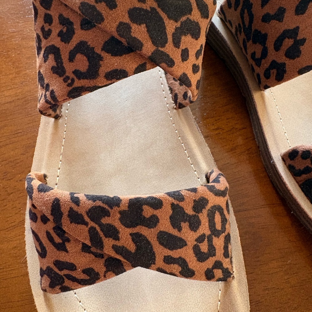 Corkys Leopard Print Sandals - Tan and Black - Picture 5 of 7
